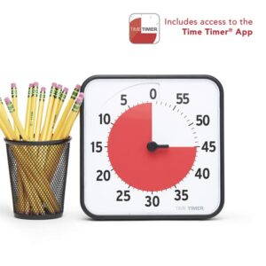 Time Timer Original 8 Inch 60-Minute Visual Countdown Timer with Dry Erase Card & App Access
