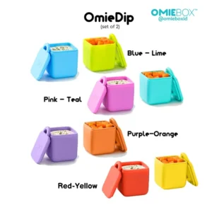 OmieDip – Set Wadah Saus & Yogurt Anti Bocor untuk OmieBox Versi Terbaru (OmieBox V.2), Set of Leakproof Sauce & Yogurt Containers for the Redesigned OmieBox
