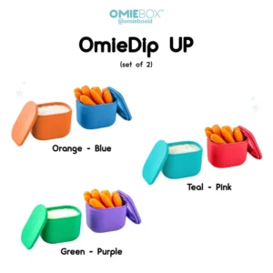 OmieBox® UP Dip – Set Wadah Saus & Yogurt Anti Bocor untuk OmieBox® UP, Set of Leakproof Sauce & Yogurt Containers for OmieBox® UP
