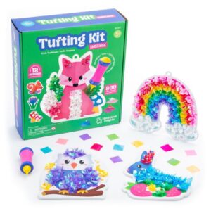 Educational Insights Tufting Kit Garden Magic Mess-Free Kids Craft Set