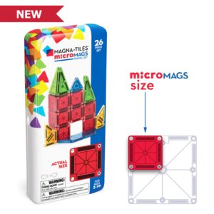 MagnaTiles microMAGS 26-piece Travel Building Set Mainan Travelling Edukasi Magnetik Magna Tiles